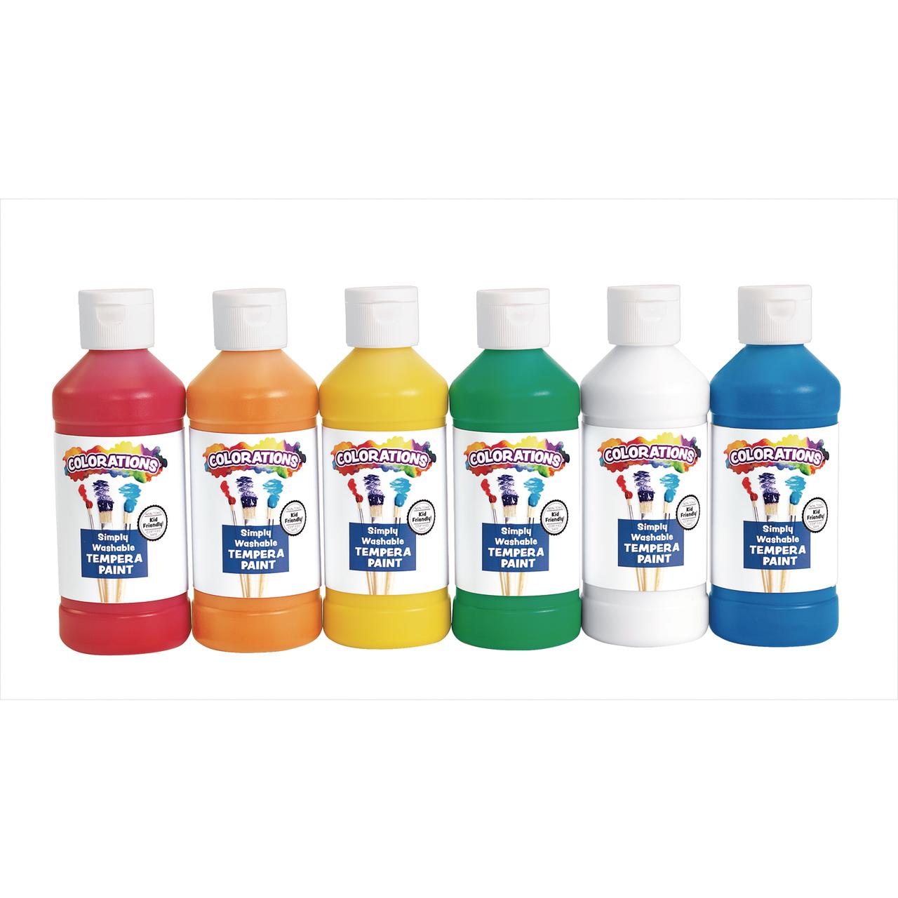 Colorations Simply Washable Tempera 8 oz. - Set of 6